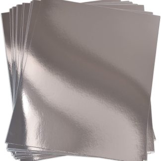 Metallic silver card stock